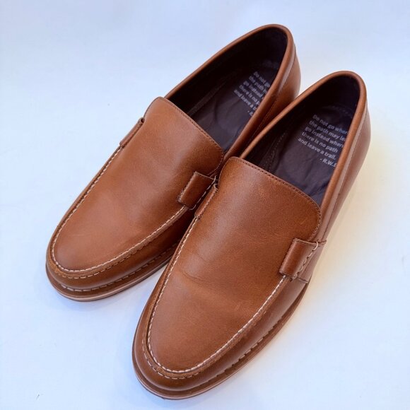 Helm The Wilson Teak Leather Loafers Men’s Size 10EE Handcrafted in Brazil - Picture 2 of 9